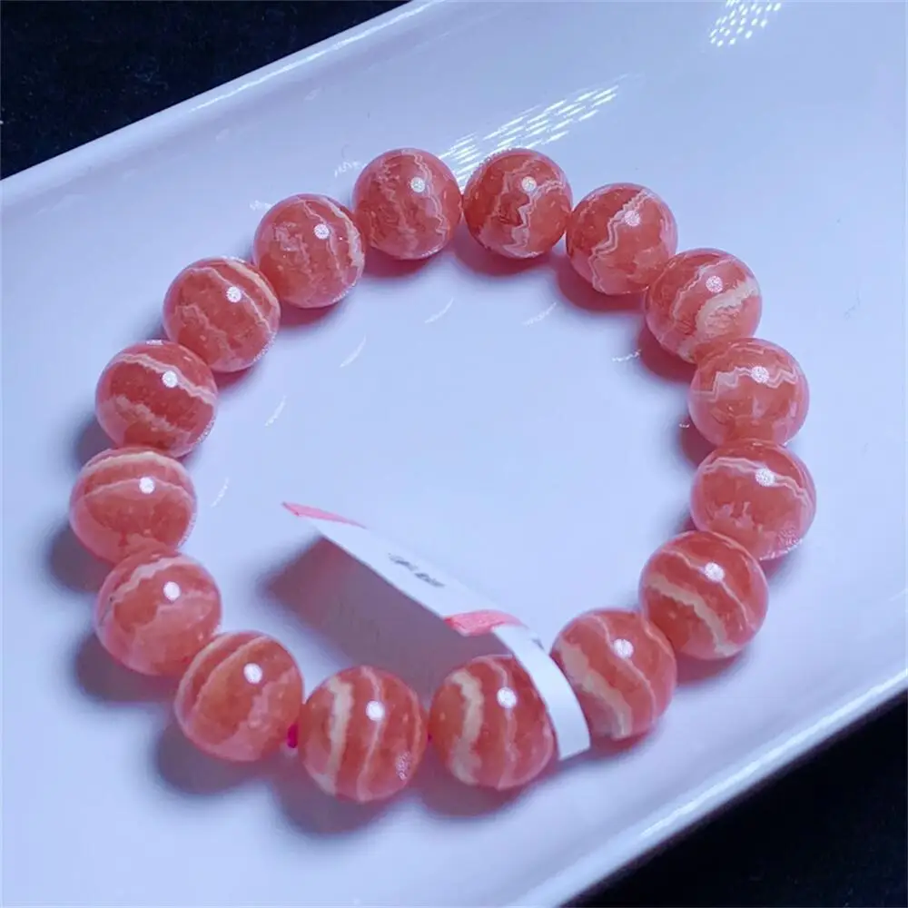 12MM Natural Red Lace Jade Bracelet Crystal Reiki Healing Stone Fashion Jewelry Gifting Gift For Women 1pcs