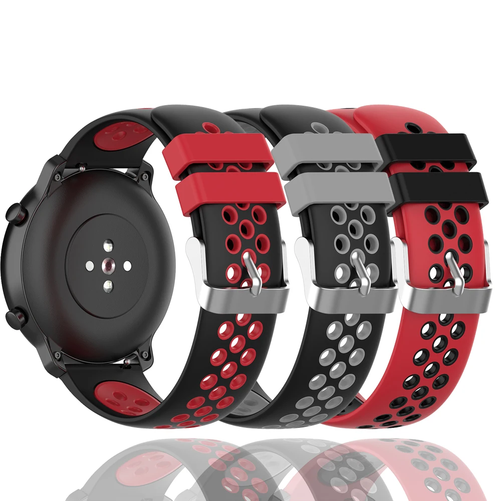 

22mm Watch Band For Huami Amazfit GTR 4 3 Pro 2 2e Silicone Bracelet Wrist Strap For Amazfit GTR 47mm Pace Stratos Replacement