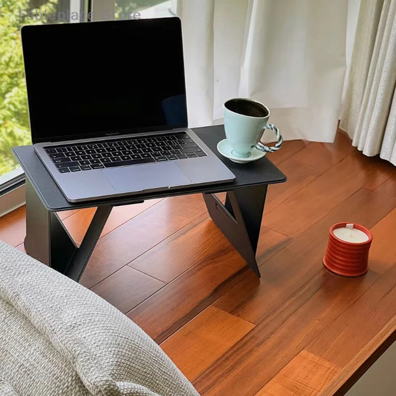 (Fable)Foldable Laptop Work Table Mini Portable Notebook Computer Holder Car Living Room Sofa Bed