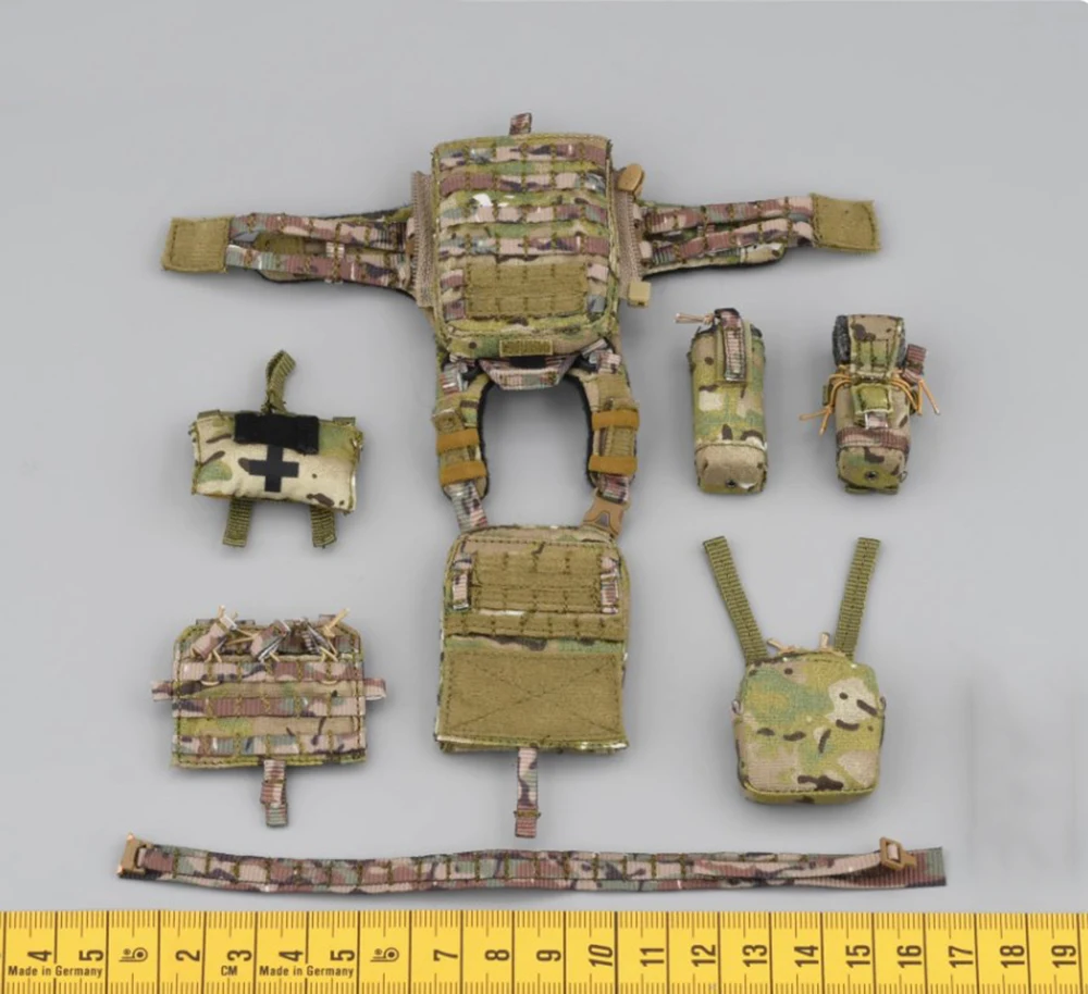 1/6 EASY&SIMPLE ES 26064C US. Female Soldier Mission Unit Operation Hang Chest Vest Bag Medals For 12