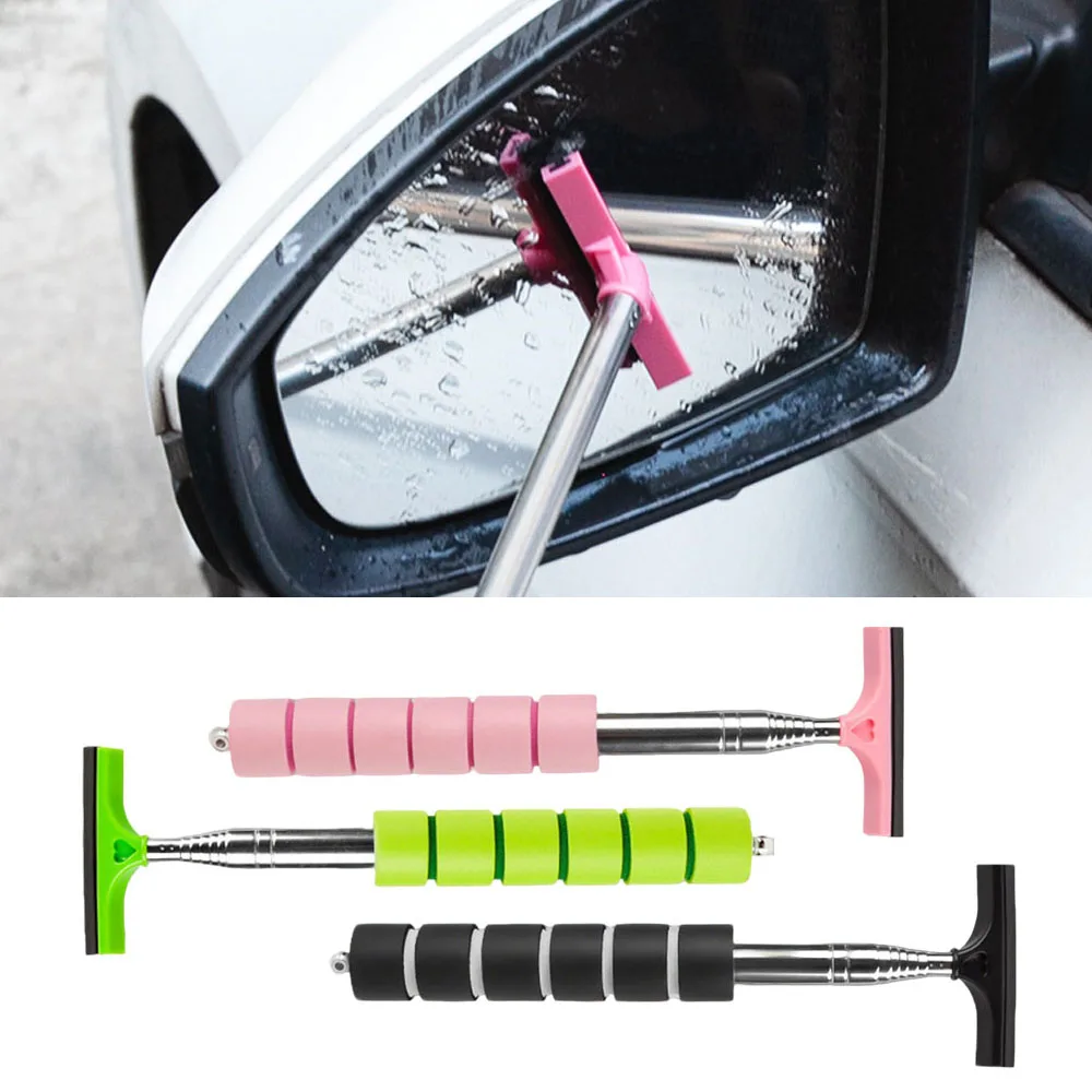 

Car Window Glass Cleaning Tools Telescopic Wiper BoardRearview Side Mirror Wiper Mirror Defogger Brush Blade Accessories