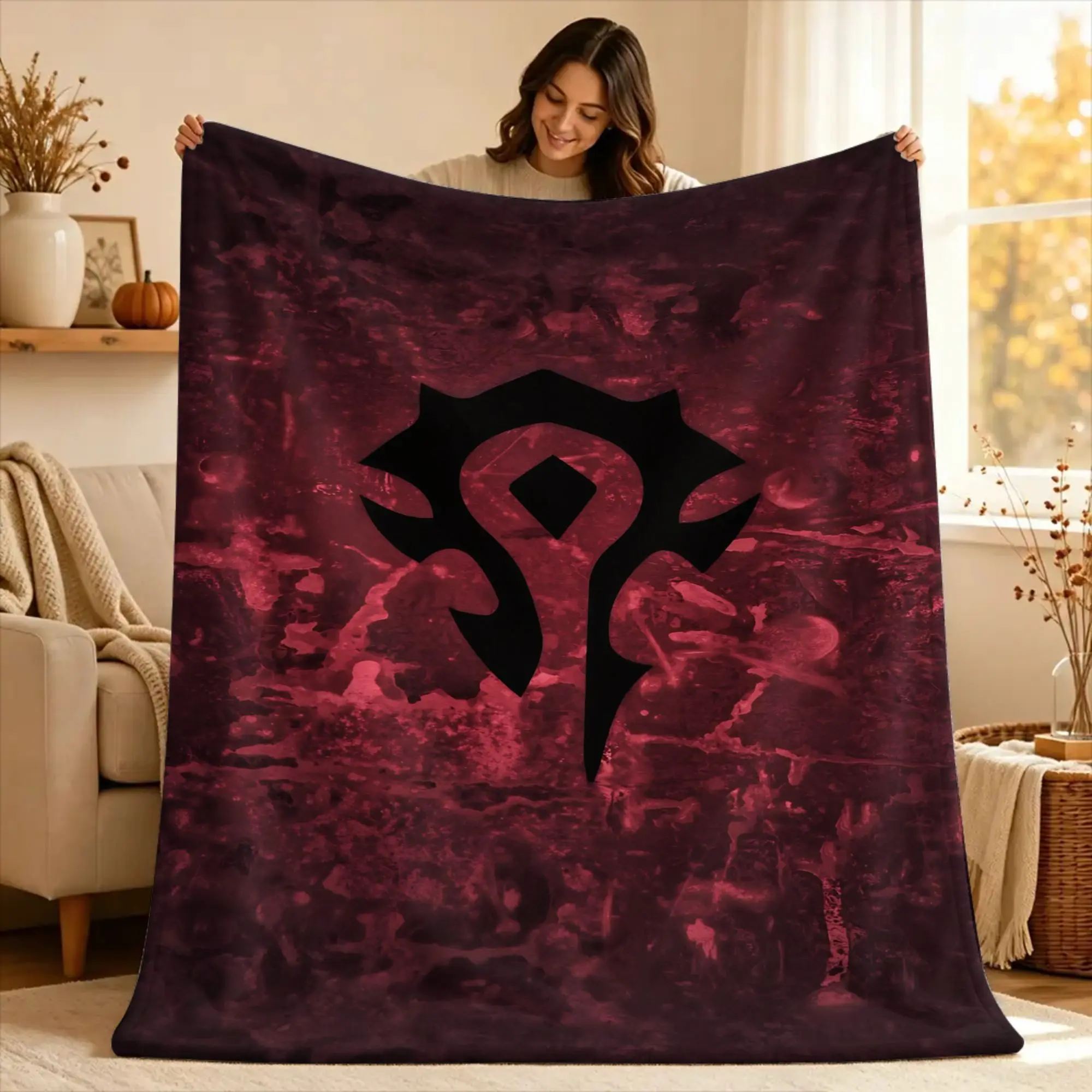 BlanketGirls Boys Airplane Travel World of Warcraft Game Throw Blanket  Flannel Bedspread For Living Room Funny Sofa Bed Cover