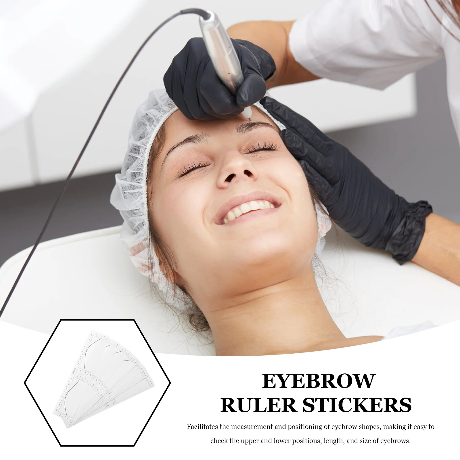 100 stuks wenkbrauwliniaal wegwerpstickers zelfklevende wenkbrauw mapping tools precisie meetsjabloon voor tattoo make-up salon doe-het-zelf