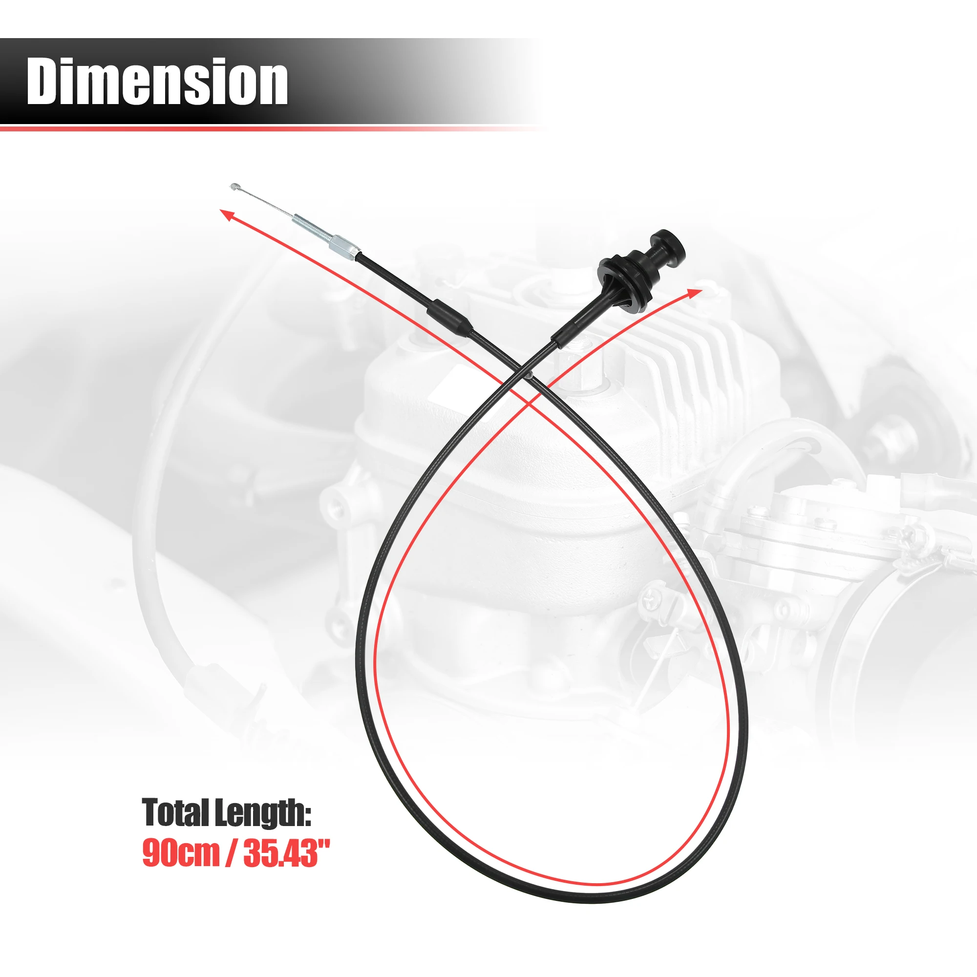 Motoforti 90cm Choke Cable for Polaris Sportsman 300 2008-2010 for Polaris Sportsman 335 400 450 500
