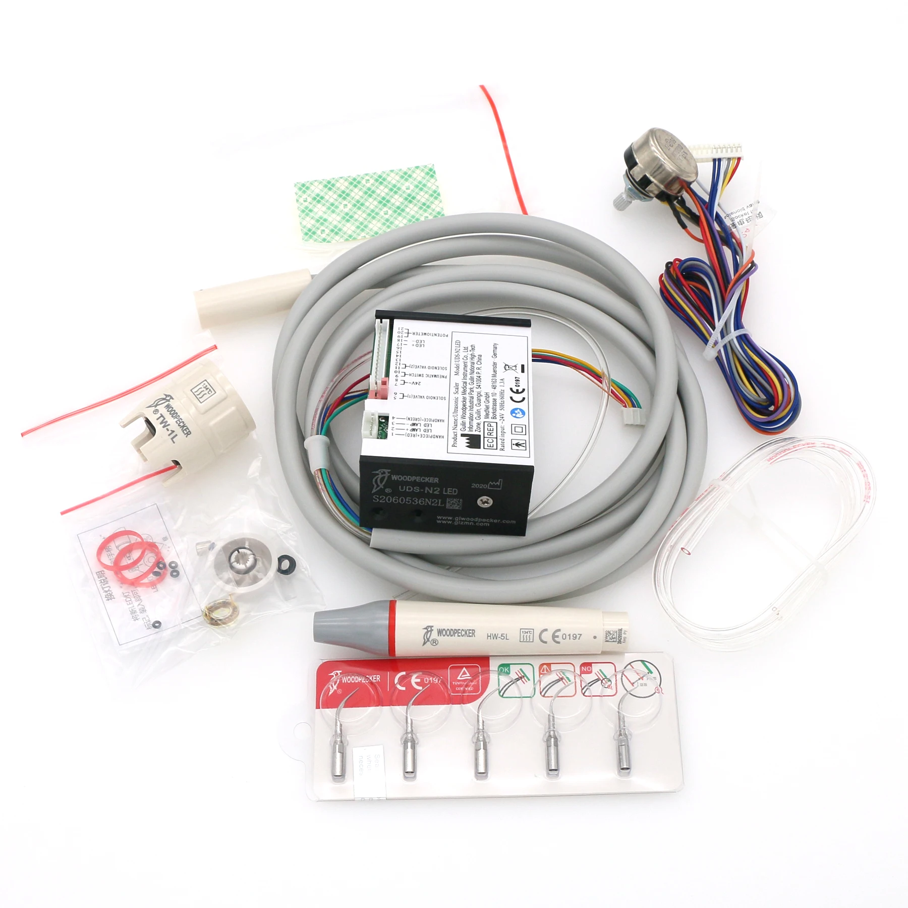 Woodpecker Dental Ultrasonic Scaler with Built-in UDS N2/N3 LED Tips Periodontal Scaler for EMS UDS Dentist Chair Unit