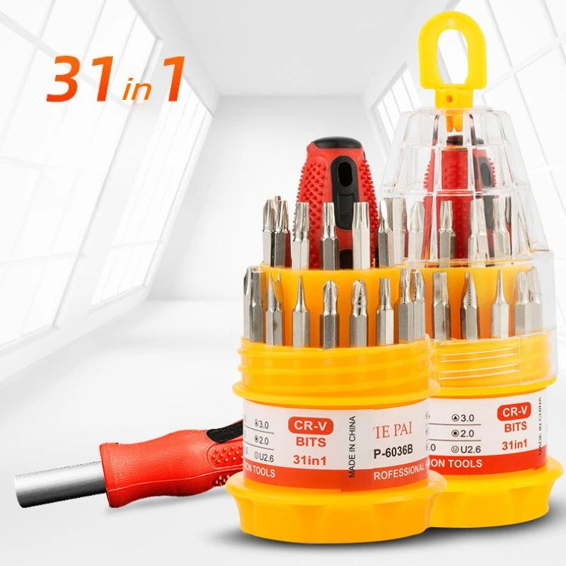 

Профессиональный набор отверток 31 в 1, набор многофункциональных крестовых отверток для ремонта телефонов с башнями