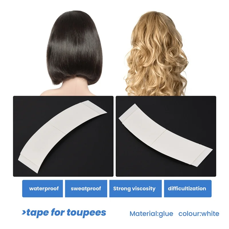 

180Pcs/Lot Fixed Double Tape Set Wig Sided Tape Set System Adhesive Hair Extension Strips Waterproof For Toupees/Lace Wigs Film