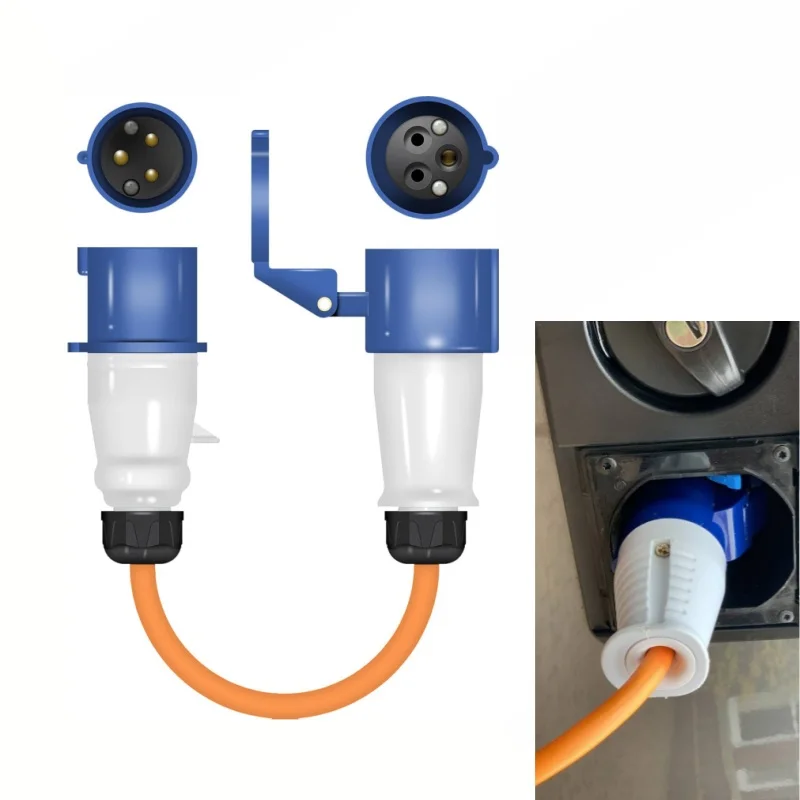 New Reverse Polarity Adapter Mains Hook Up 16A Reversed Connector For Caravan Camping Motorhome Outdoors Boat Parts