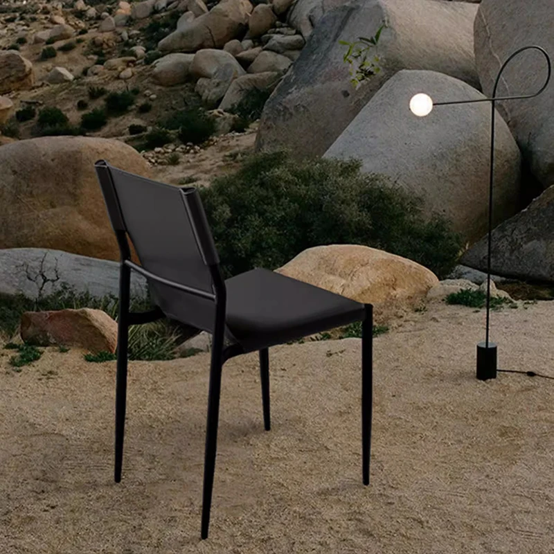 

Modern Back Dining Chairs Luxury Nordic Living Room Home Dining Chairs Metal Adults Designer Chaises Salle Manger Decoration