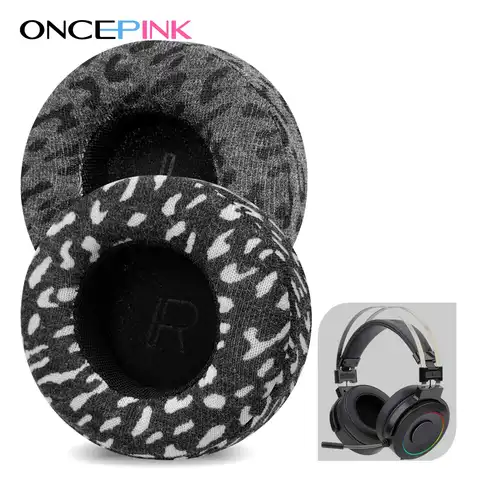 Almofadas de Substituição Oncepink Compatíveis com Fones de Ouvido Redragon H320 H818 H210
