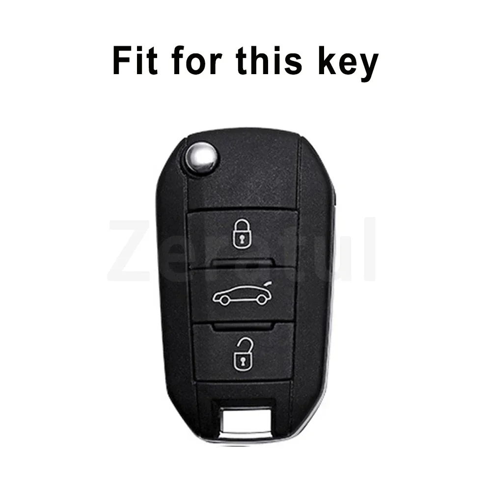 For Peugeot 3008 208 308 508 408 2008 307 4008 For Citroen C4 C4L CACTUS C3 C6 C8 TPU Car Folding Key Case Cover Holder