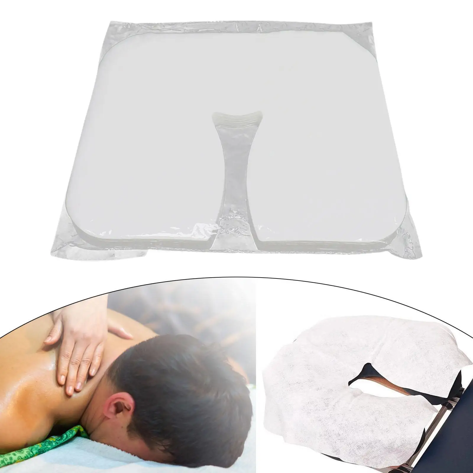 Massage Headrest Covers Universal Fitted Face Rest Cover for Spa Table Cushion Pillow Salon Use