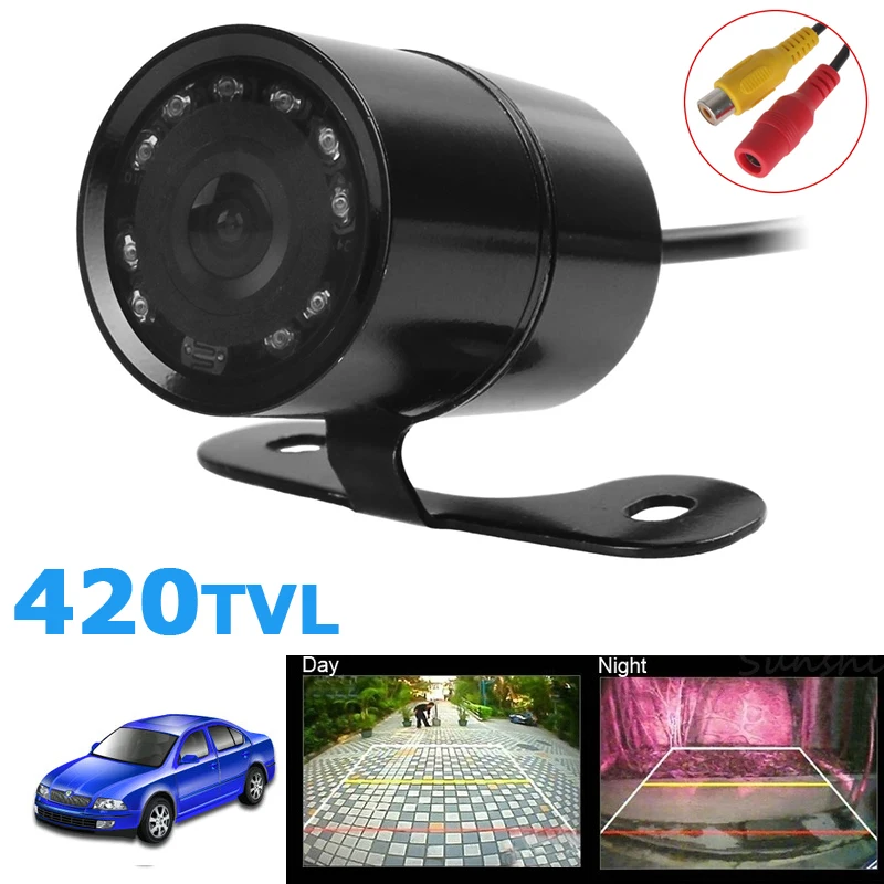 Universal PC1030 420TVL Night Vision Cars Front View Camera 120 Degree Wide Angle  Waterproof Auto Reversing Parking