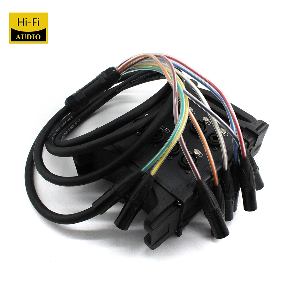 8-16 Channel 3PIN XLR Male To XLR/6.5MM P10 6.35MM Female Professional Multi-Media Mobile Performance Cable Audio Extension