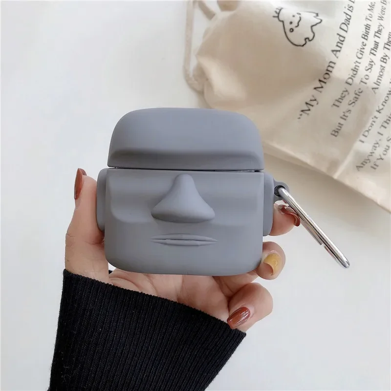 

Stereoscopic Stone Statues 3D Earphone Case for AirPods Pro Wireless Bluetooth Silicone Headphones Cover Anti Drop Shell New