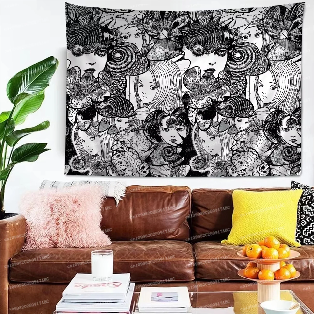 Junji Ito Tomie Cartoon Tapestry Art Science Fiction Room Tapestry Home Decor Wall Tapestry Hanging Home Decor Tapestry