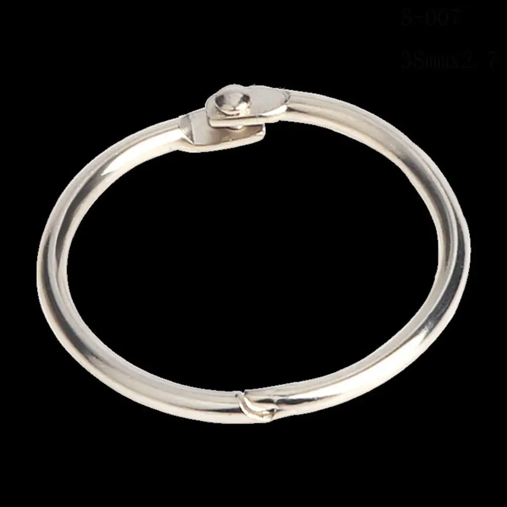 50Pcs Binder Rings Steel Loose Leaf Rings Rust Resistant Color Unfading Smooth Surface for Scrapbook Contract Photo Book Memo