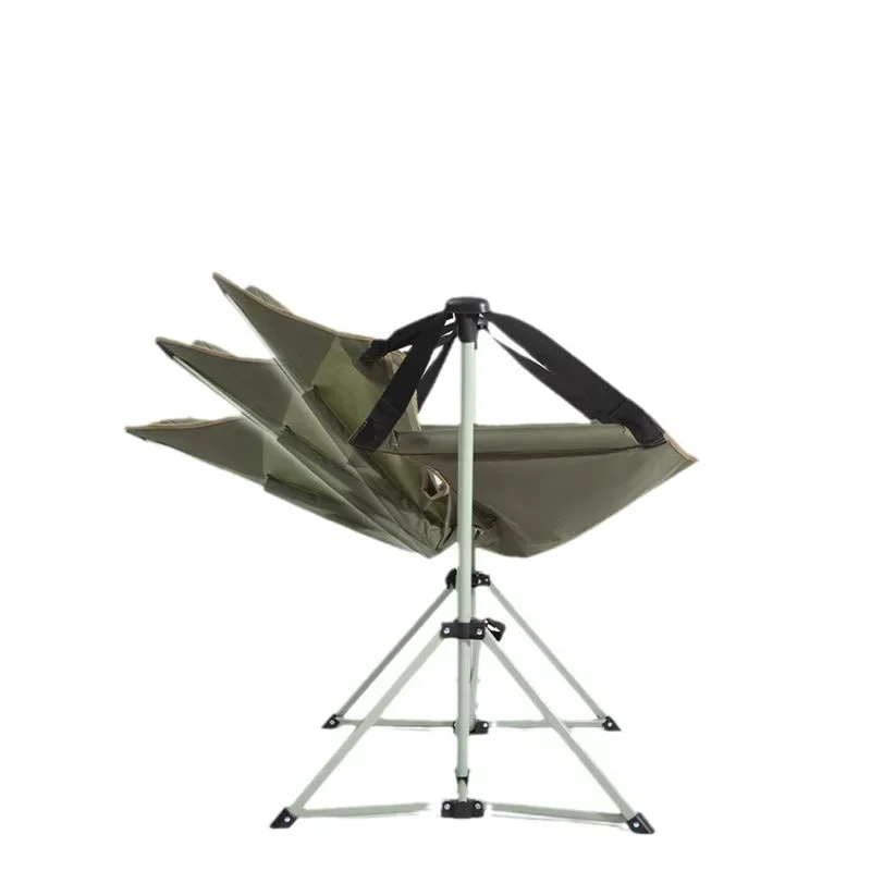 Silla de Camping plegable de alta carga para exteriores, respaldo, Luna mecedora, portátil, para playa, venta al por mayor