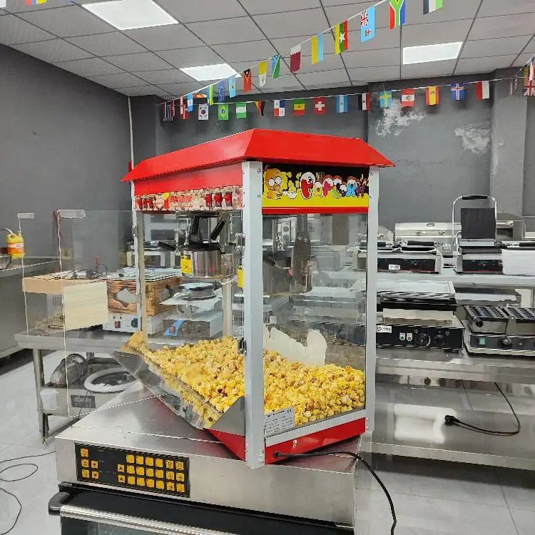 2024 Commercial Electric Popcorn Machine Industrial Caramel Double Pot Popcorn Machine