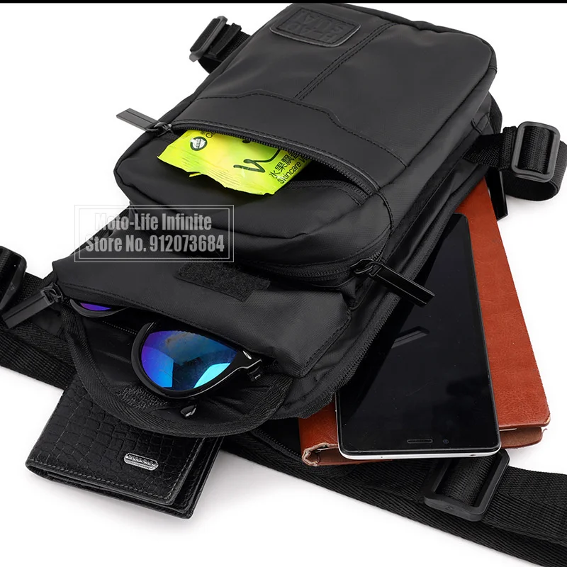 Motorcycle Waist Pack Bag Nylon Men Drop Leg Bag Fanny Pack Riding Casual Shoulder Cross Body Thigh Male Hip Belt Waist Bags