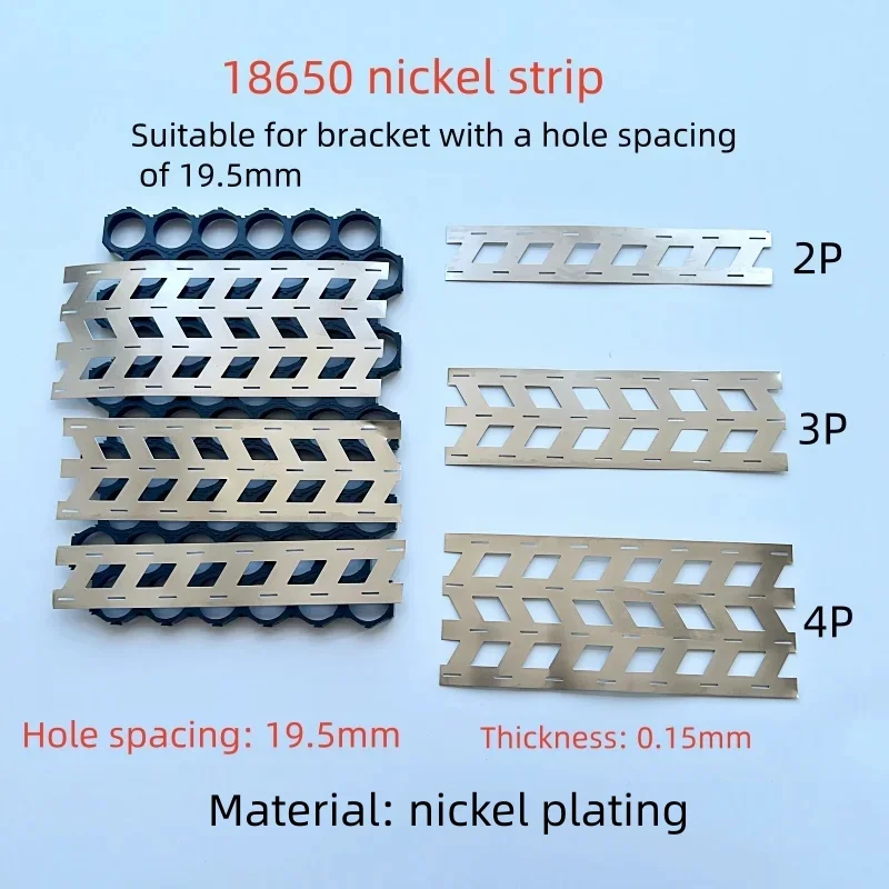 Nickel Plated Steel Strip Sheet 2P 3P 4P 18650 Nickel Strip 0.15mm Nickel Tape Holder For Spot Welder Battery Accessories