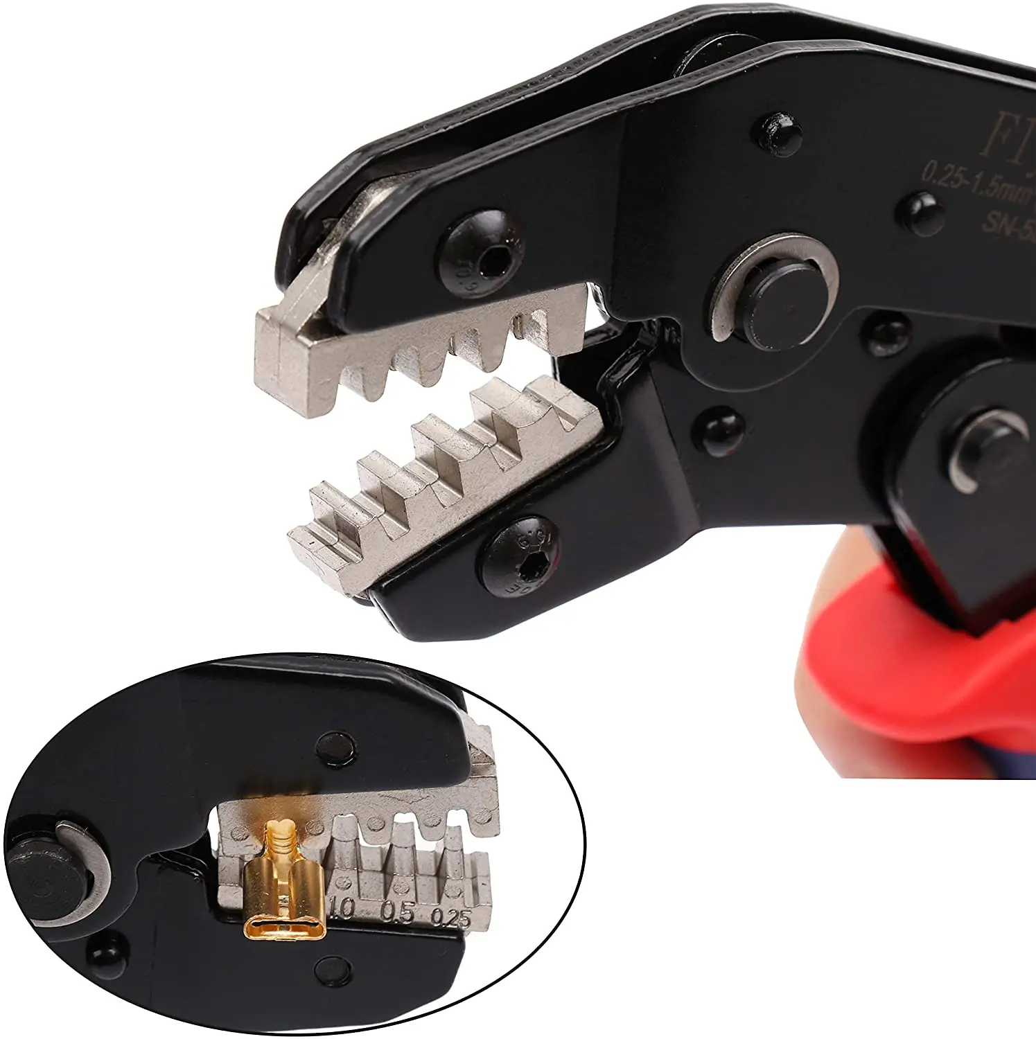 SN-58B Dupont Crimpzangen-Set, 2,54 mm Rastermaß, einreihige männliche Stiftleisten, Dupont Crimpstifte, Überbrückungsdraht, Crimpzange, Handwerkzeug – Detail 6