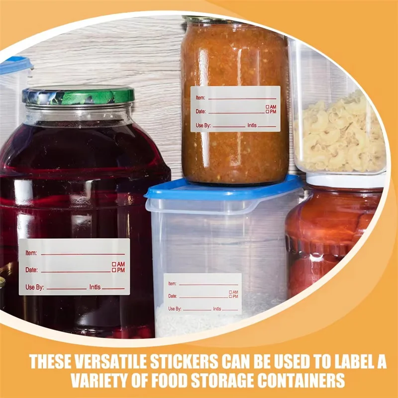 Dissolvable Food Labels Can Be Moved Freeze Stickers Kitchen 500pcs Food Container Bottle Jars Label