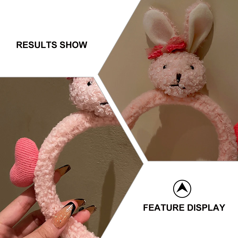 

2 Pcs Love Headband Headdress Sponge Animal Costume Party Hat Hair Make up Makeup
