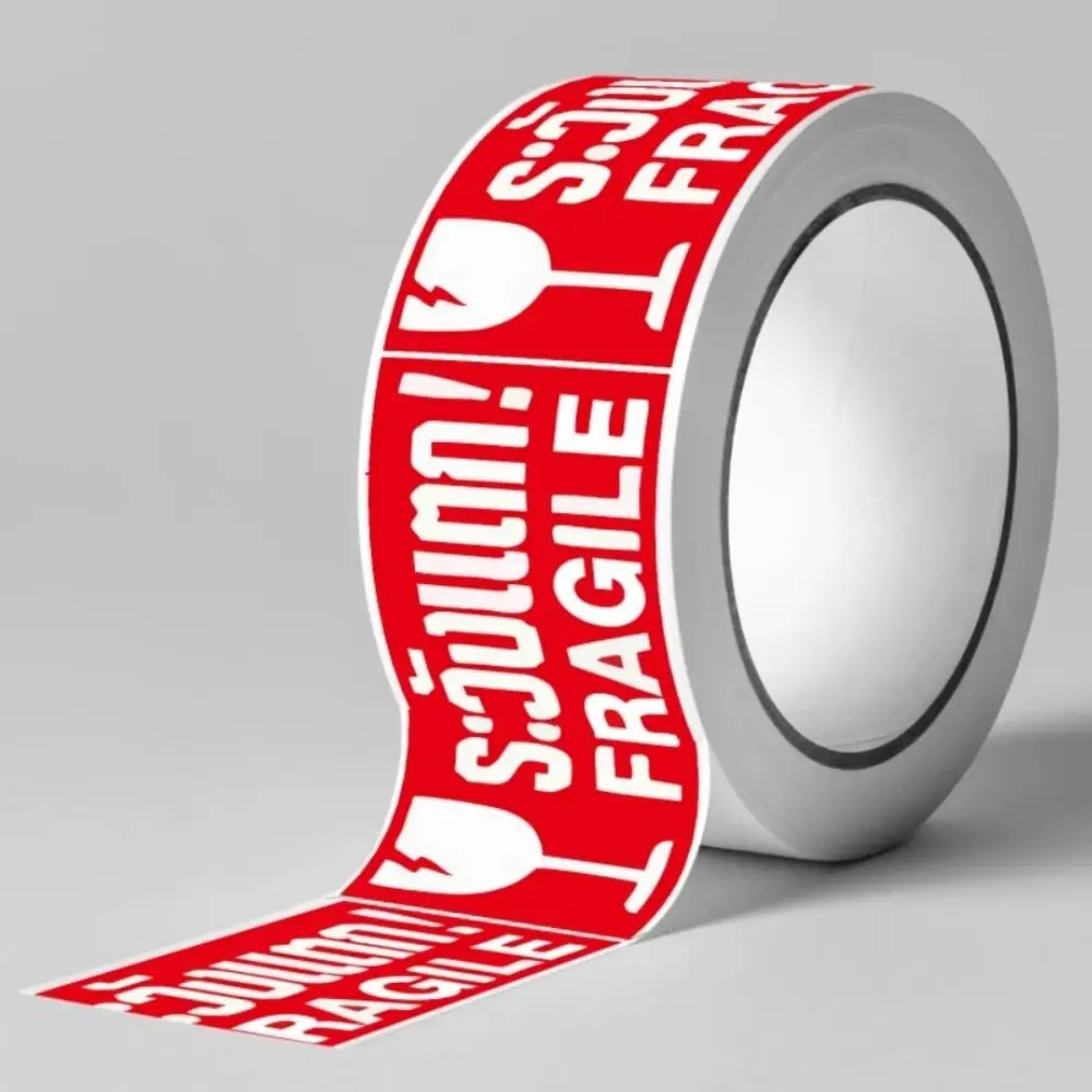 250Pcs/Roll Please Handle Fragile Warning Label Stickers 25x45mm Yellow Fragile Shipping Stickers White Care for Goods