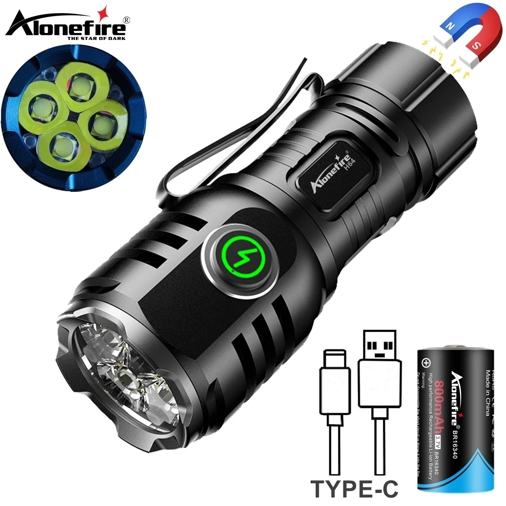 Linterna LED USB portatil 6500K mini para bolsillo y al aire libre, luz roja - imagen 4