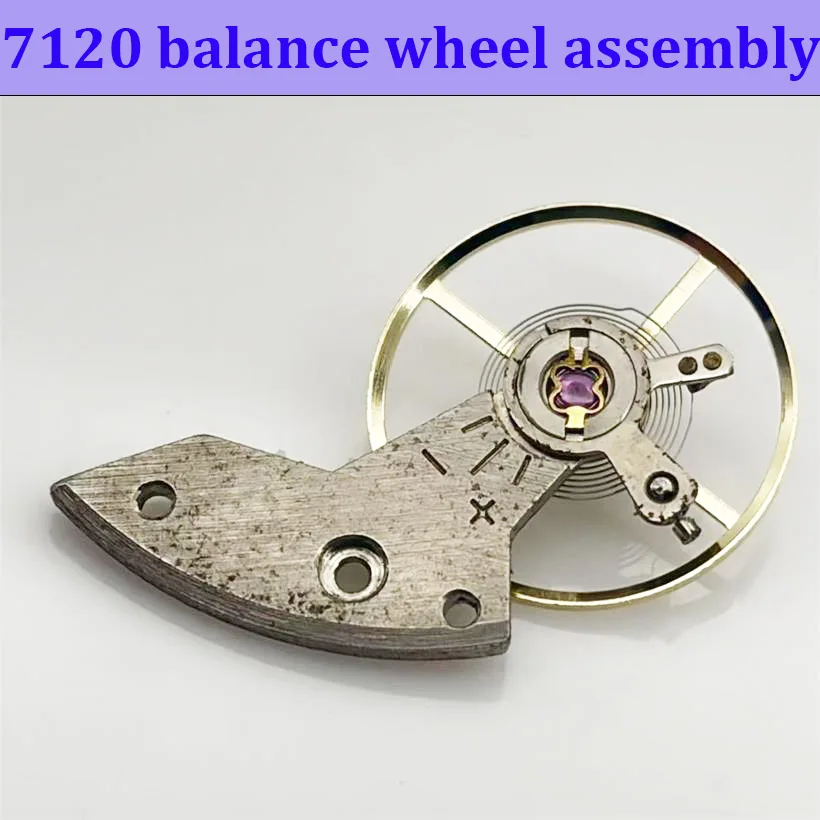 For Domestic Shanghai 7120 Unified Movement Full Swing Balance Wheel Assembly with Balance Spring SS7 SZ1 Watch Accessories