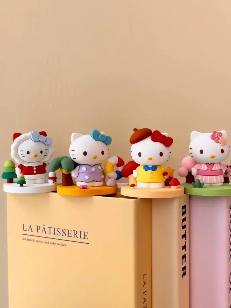 New Bowknot Yoga Kuromi Cinnamoroll Blind Box Kawaii Mini Decorative Action Figure Trendy Toys Girls Birthday Commemorate Gift