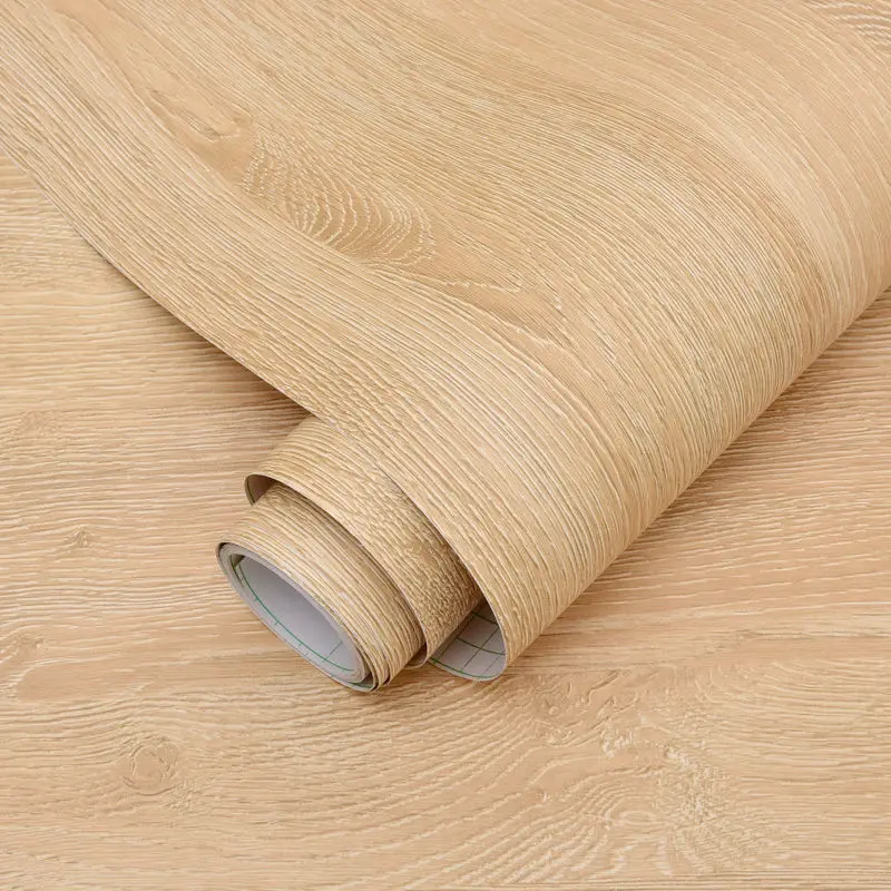 Wallpaper Adhesive Wall Wallpaper Home Decoration PVC Wood Grain Self‑Adhesive Waterproof Multi Size Bedroom Kitchen Refurb