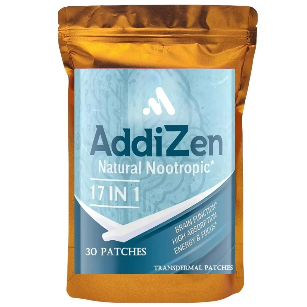 30 Patches Focus 17-in-1 Brainor Memory and Focus Transdermal Patches with L-Theanine, Vitamin B6 & B12