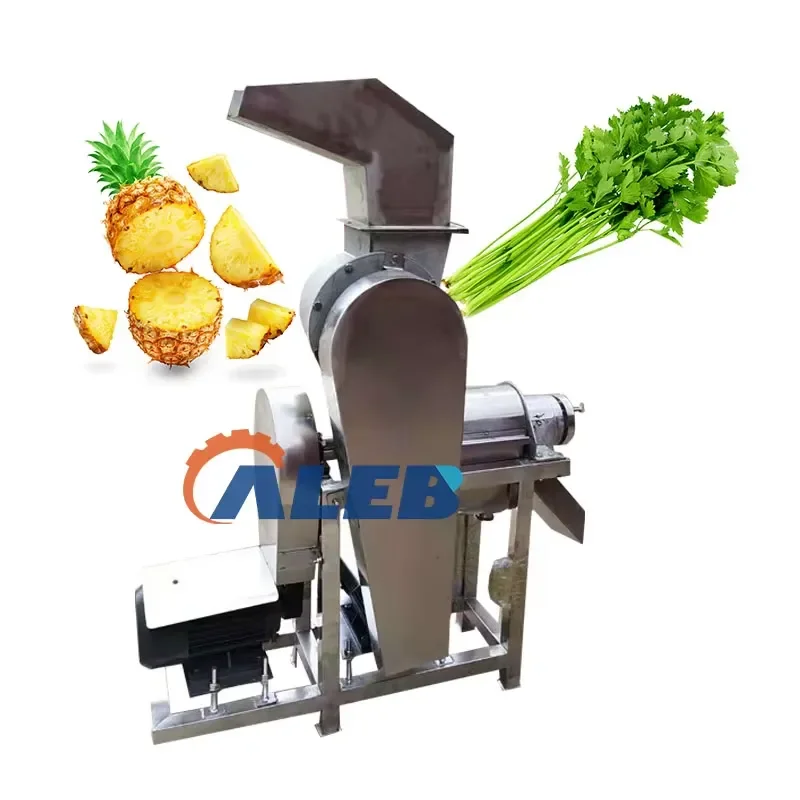 YWM Certificate Crushing Screw Juicer, Industrial Spiral Fruit Juice Extractor with Crusher for Pineapple