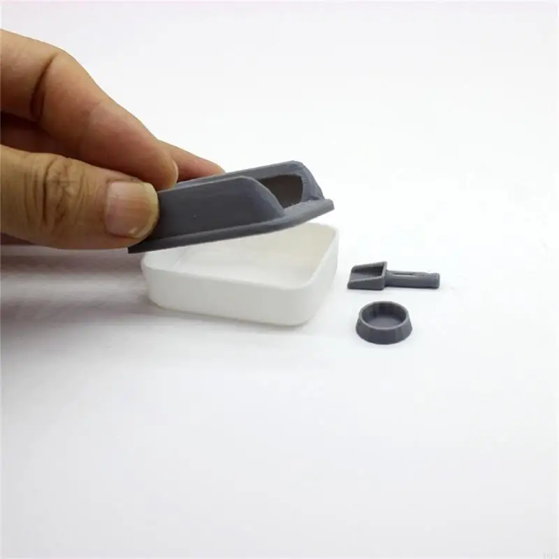 Poop Shovel Model Pet Litter Box Dollhouses Pet 1:12 Scale Realistic Playset Door Pet Litter Box Model Creative Fun