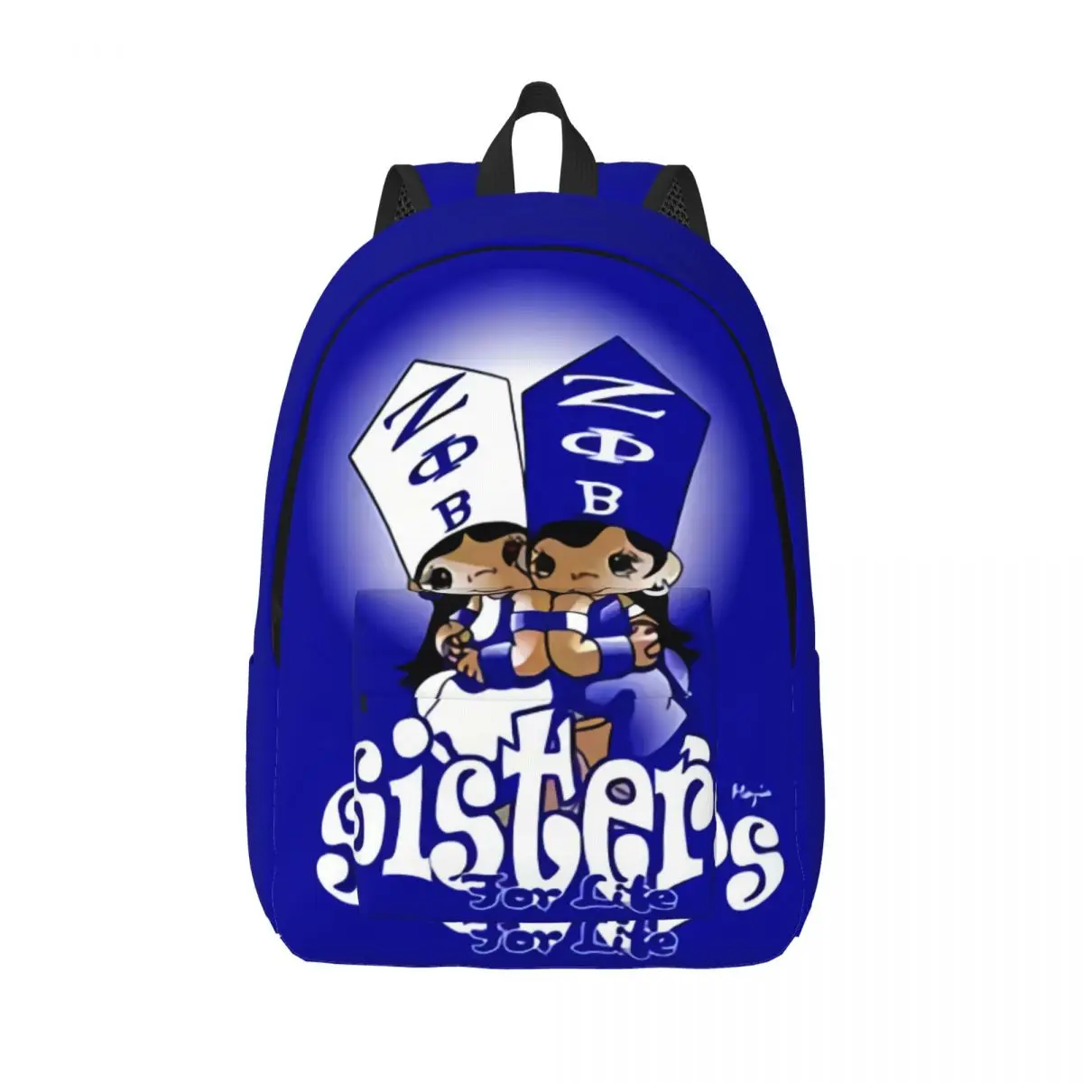 

Zeta Phi Beta Sisterly Love Canvas Backpack for Girls Greek Letter 1920 College School Travel Bags Bookbag Fits 15 Inch Laptop