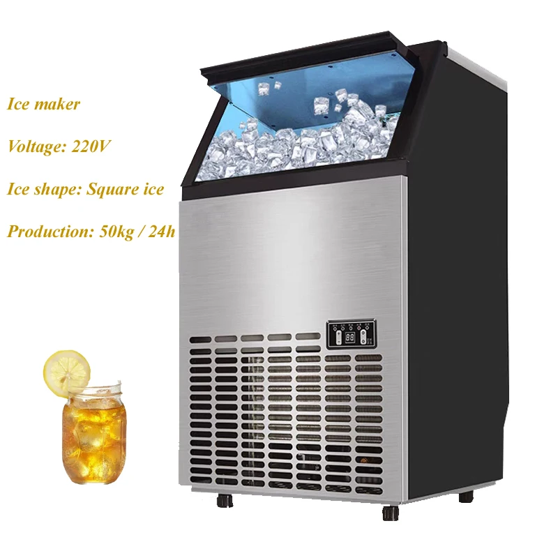 Ice Cube Maker 50KG Freezer Kitchen Appliances Ice Machine Household Commercial Ice Maker