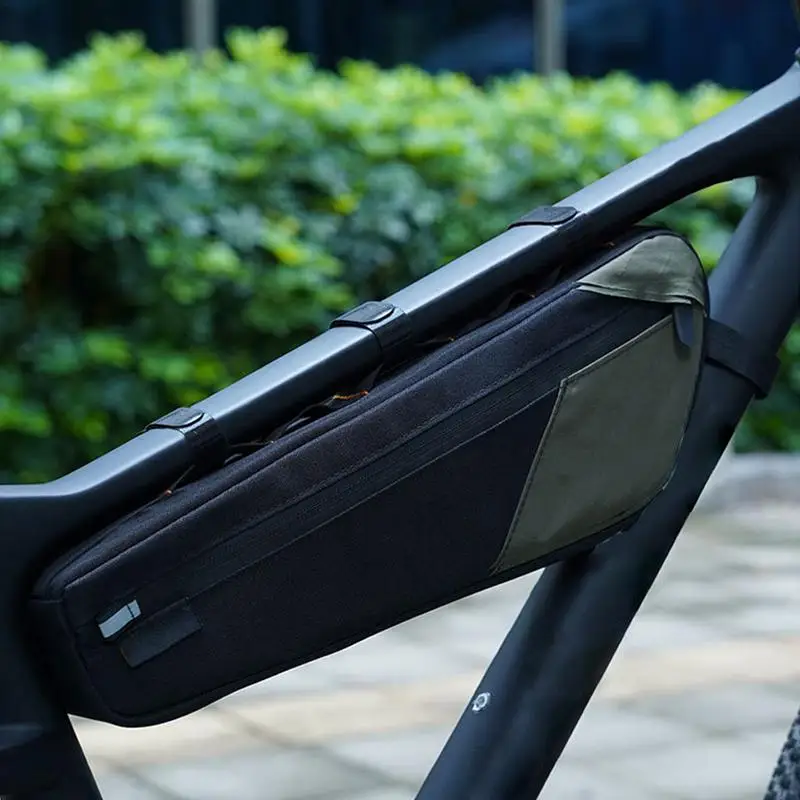 Top Tube Cycle Bag Waterproof Front Frame Cycle Pouch 2.5L Large Capacity Frame Storage Bag Phone Bag Pouch For Outdoor Cycling