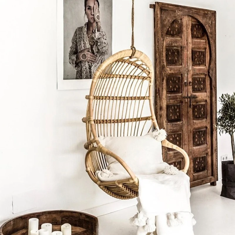 True Vine Hanging Basket Hanging Balcony Indoor Swing Internet Celebrity Rocking Chair B & B Hanging Nordic Rattan Chair