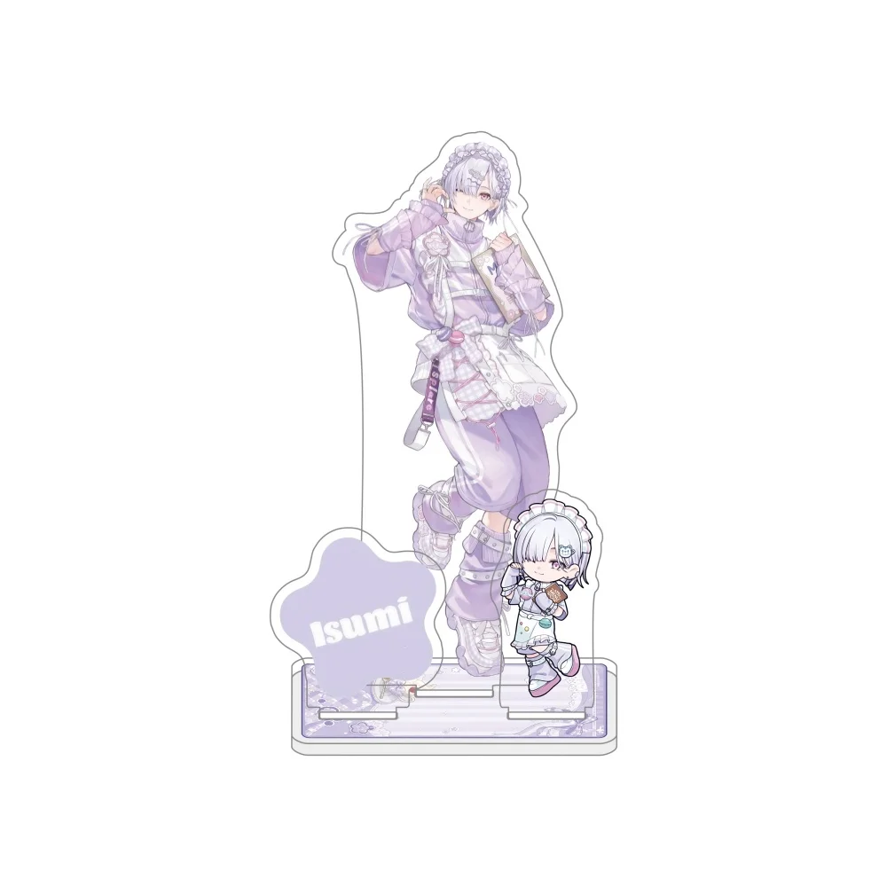 VTuber Nijisanji 15cm Acrylic keychain Stand Yuno Reo Tsubasa Isumi Q Version Cafe Collab Desktop Ornament Collectible Gift
