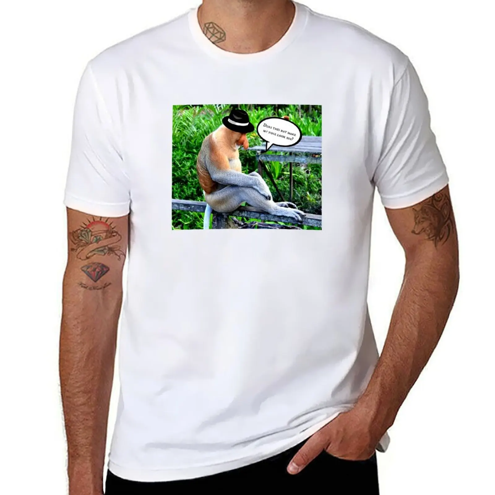 

Proboscis Monkey Humor T-Shirt t shirt for man cotton tshirt 100% T-Shirt