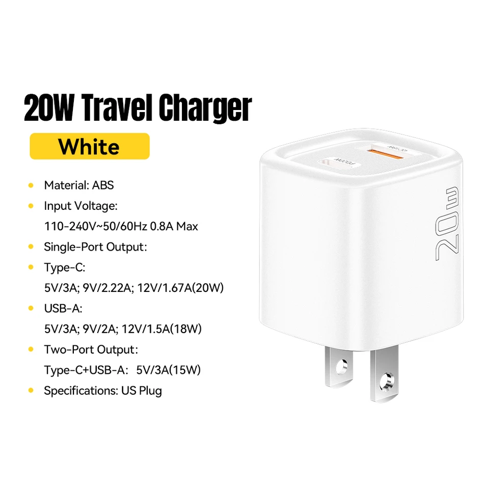 Essager 20W USB C Charger Portable Type C Charger Support PD Fast Charging For iPhone 16 15 14 13 12 11 Pro Max 8 Quick Charger, image 10