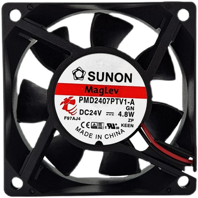 

+NEW PMD2407PTV1-AGN 24V 4.8w 5100rpm speed 2-wire built quasi cooling fan 7cm 70252-pack