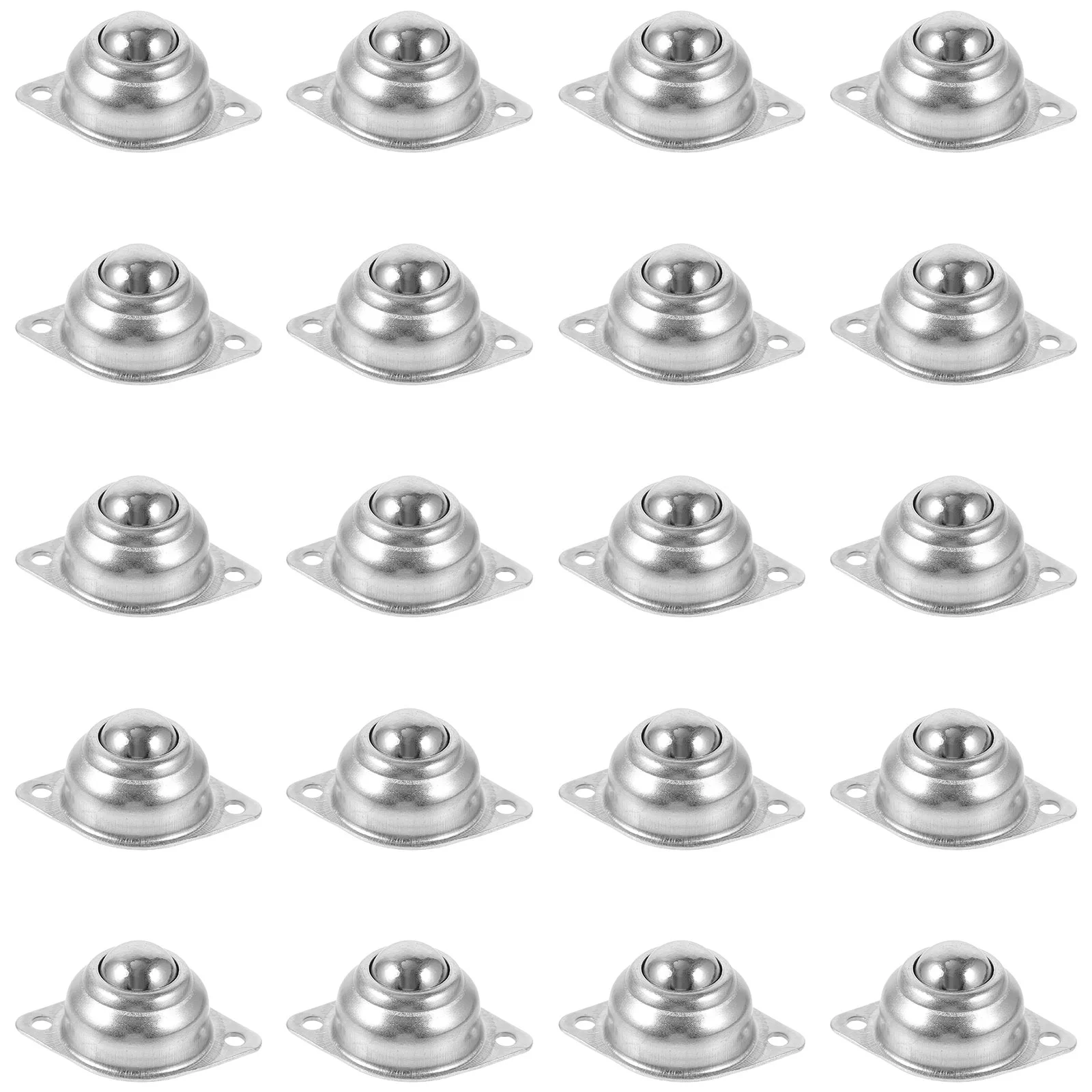 

20 Pcs Caster Wheels Universal Ball Roller Rollers Bearing Circle Rug