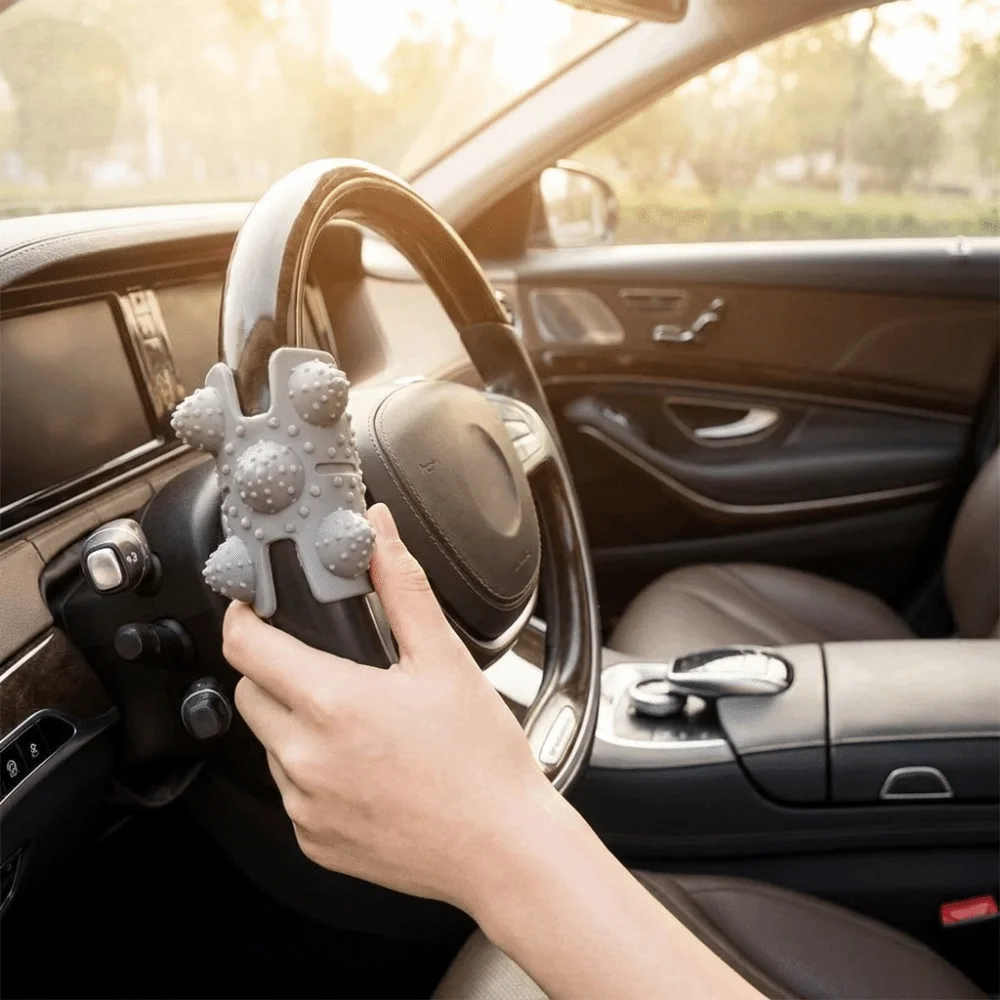 Soft Silicone Steering Wheel Wrap Flexible Wrap Structure Built-in Positioning Marker Massage Steering Wheel Wrap