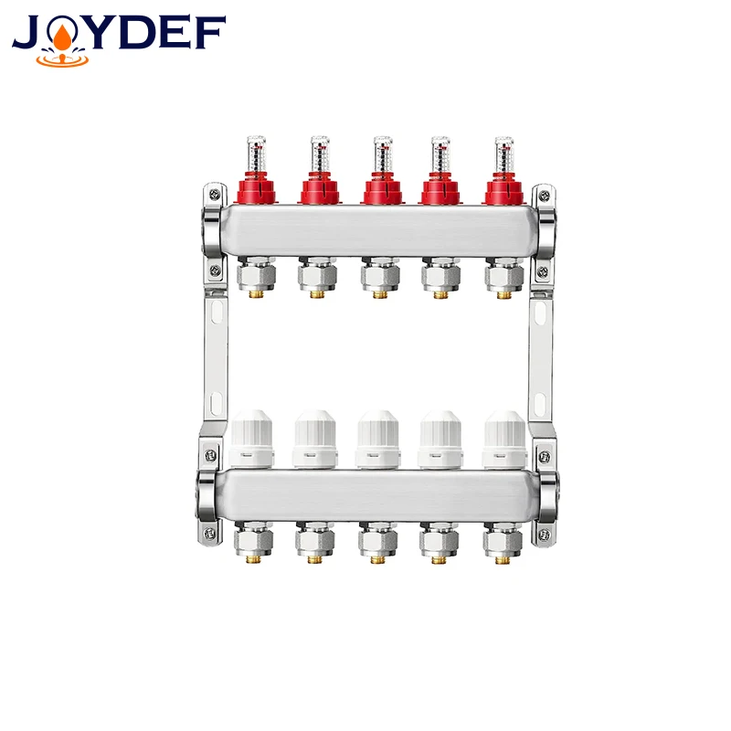 

ABST PEX 2-16ways Manifold, Stainless Steel Floor Heat Manifold Kit with 1/2" Adapters for Hydronic Radiant Floor Heating