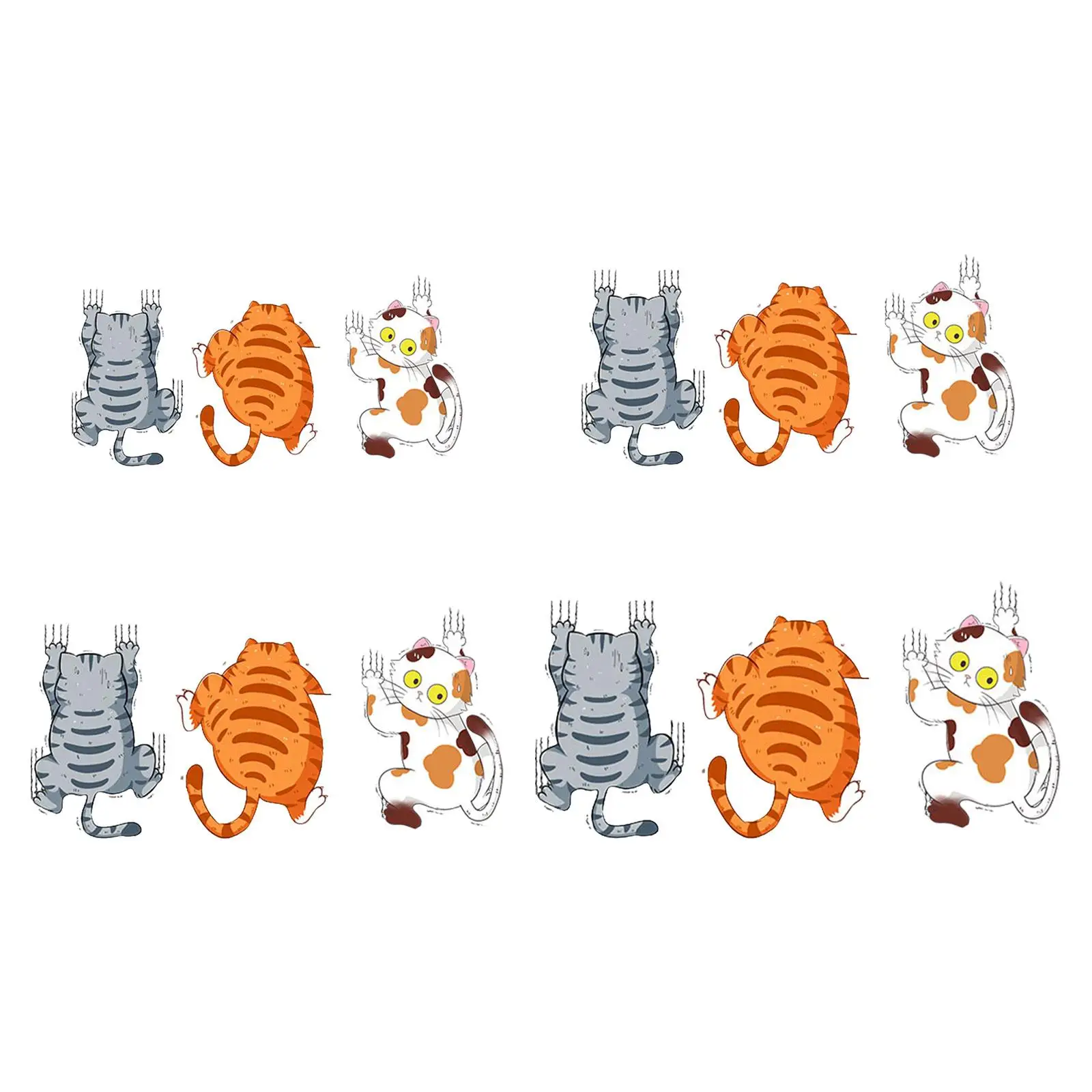 3Pcs Cute Funny Cat Car Stickers and Decals for Cars Accessories Decor