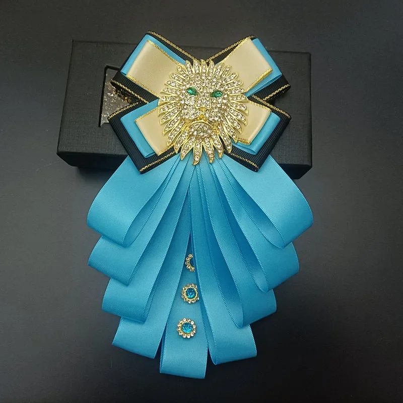 

Handmade Domineering Men's Bow Tie Lion Head Rhinestone Handmade Jewelry Gift Suit Shirt Banquet Wedding Tie Accessories