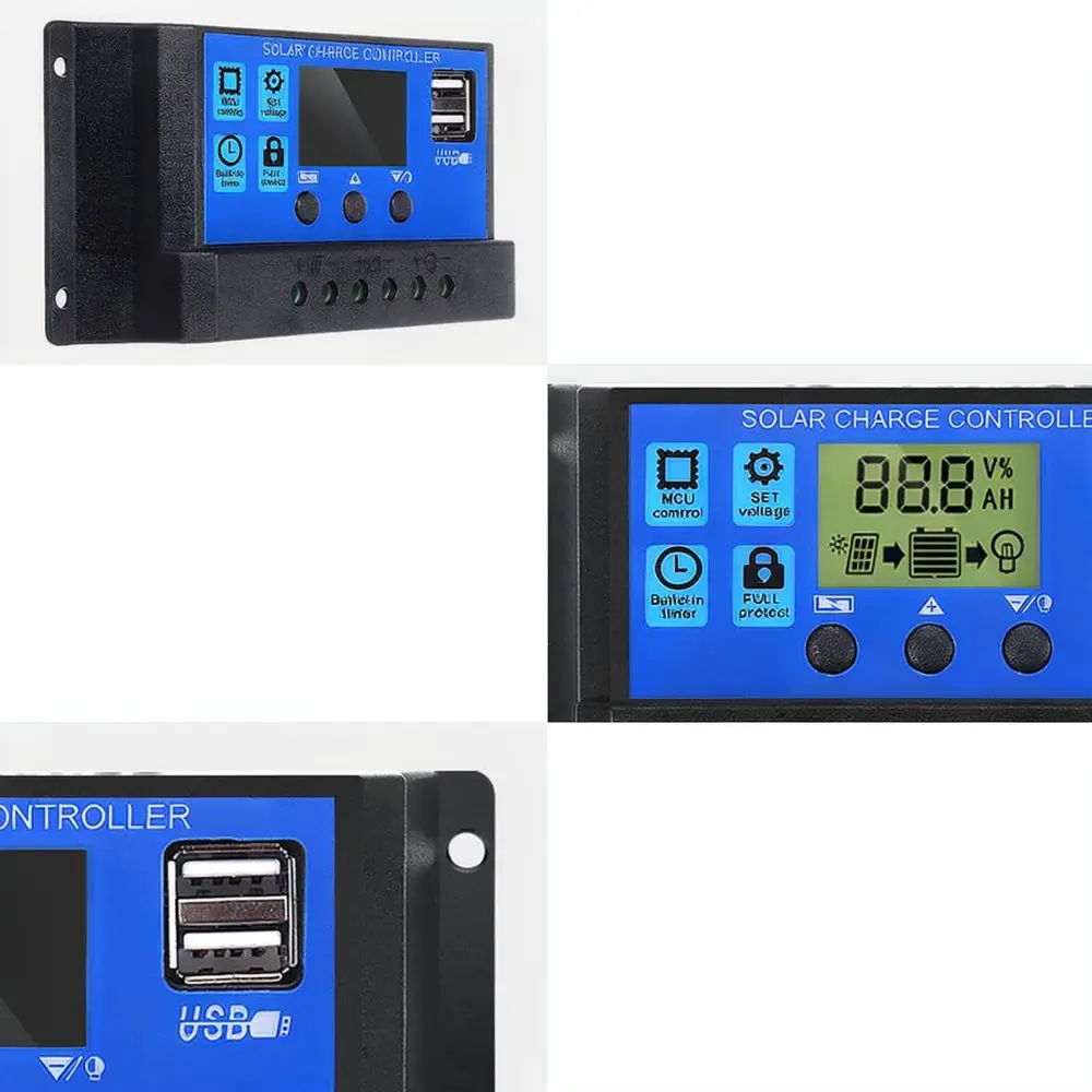 Portable 10W Monocrystalline Solar Panel Kit With Controller And Clip Cable For Battery Maintaining Off Grid Power